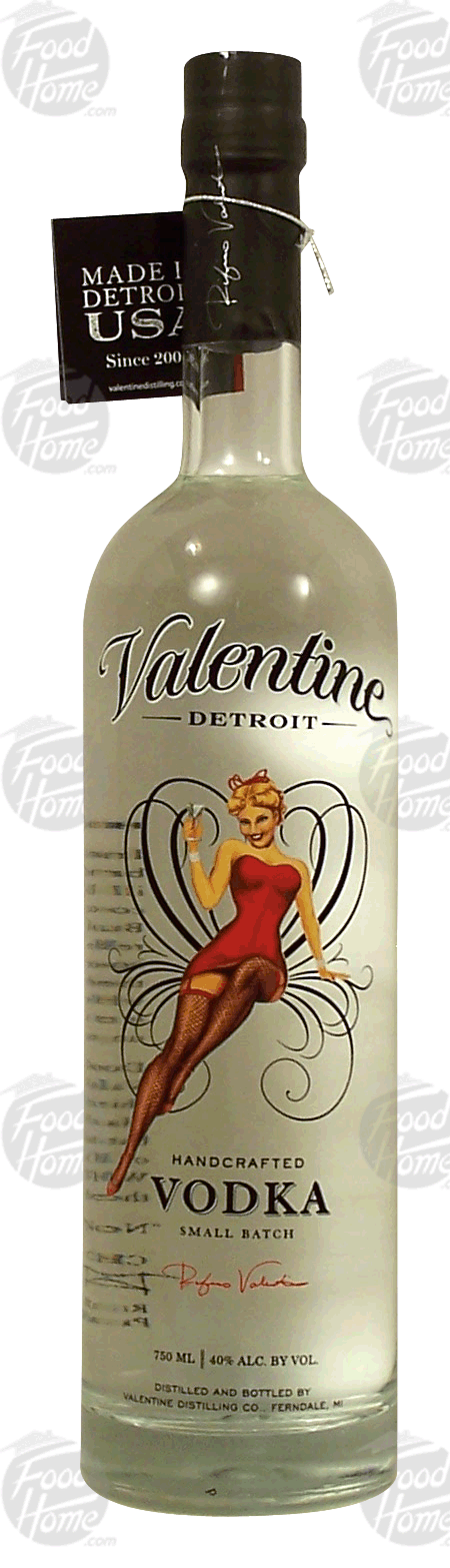 Valentine Detroit vodka, handcrafted, small batch, 40% alc. by vol. Full-Size Picture